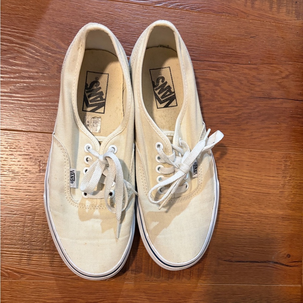 Vans Off-White Canvas Sneakers